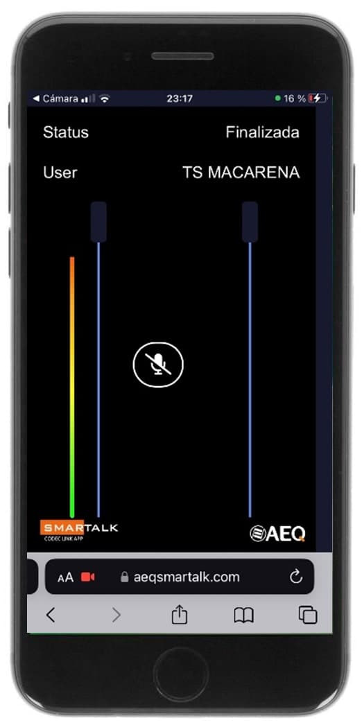 AEQ ofrece ahora el servicio Smartalk como aplicación residente para retransmisiones de alta calidad desde cualquier Smartphone