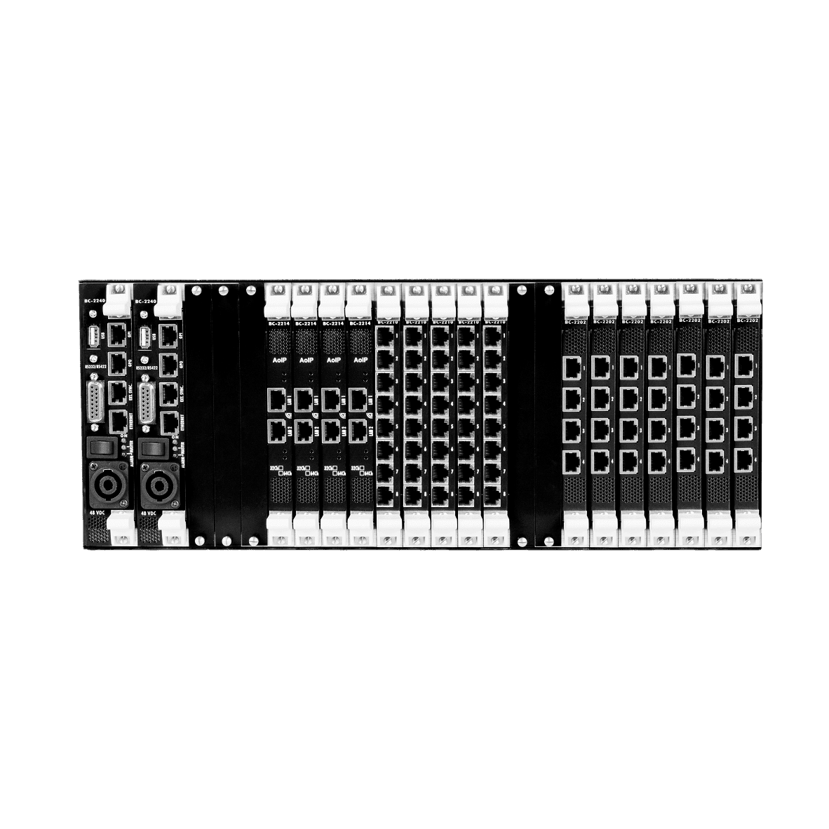 XCORE — panel trasero del chasis